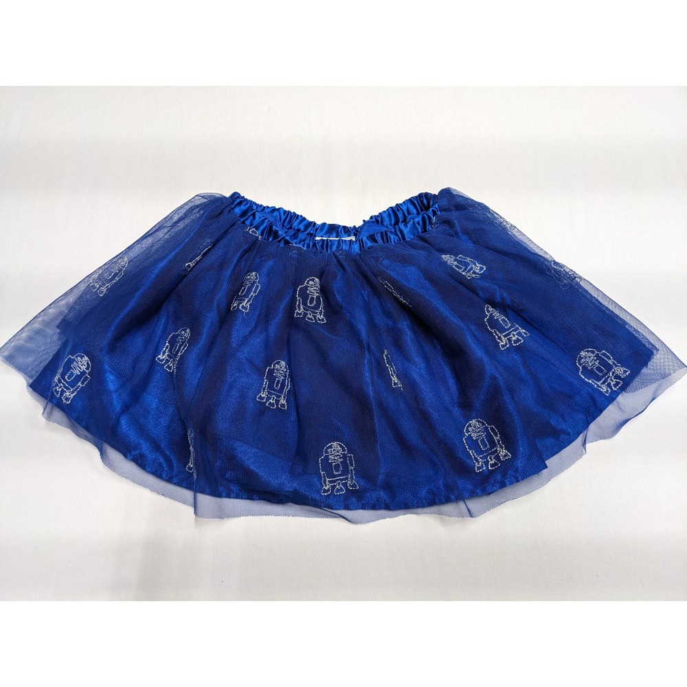 Hanna Andersson Star Wars R2-D2 Blue Tutu Skirt Girls Size 4 100cm Glitter Droid